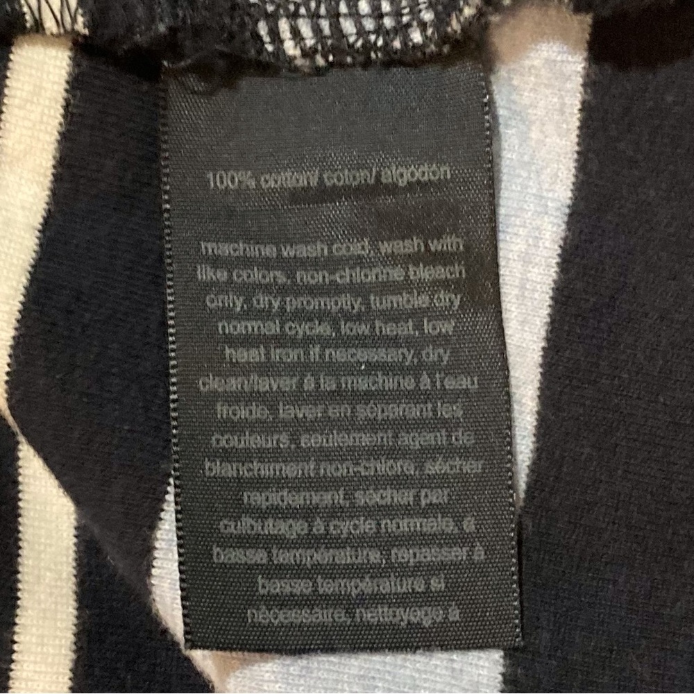 Tommy Hilfiger Navy and White Striped Knit Top with Denim Detail - Picture 8 of 9